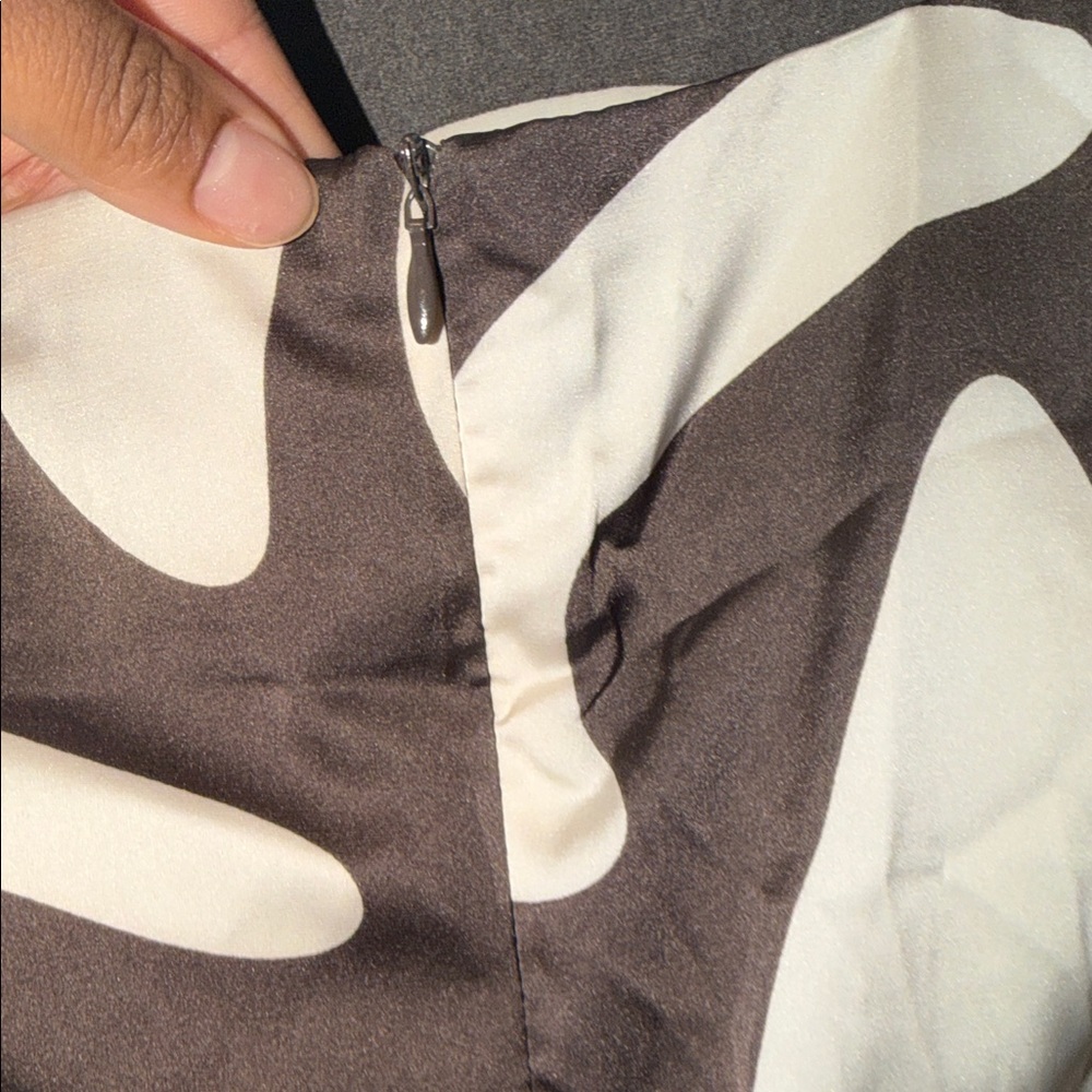 Black & White Abstract Midi Slip Dress - Picture 9 of 11